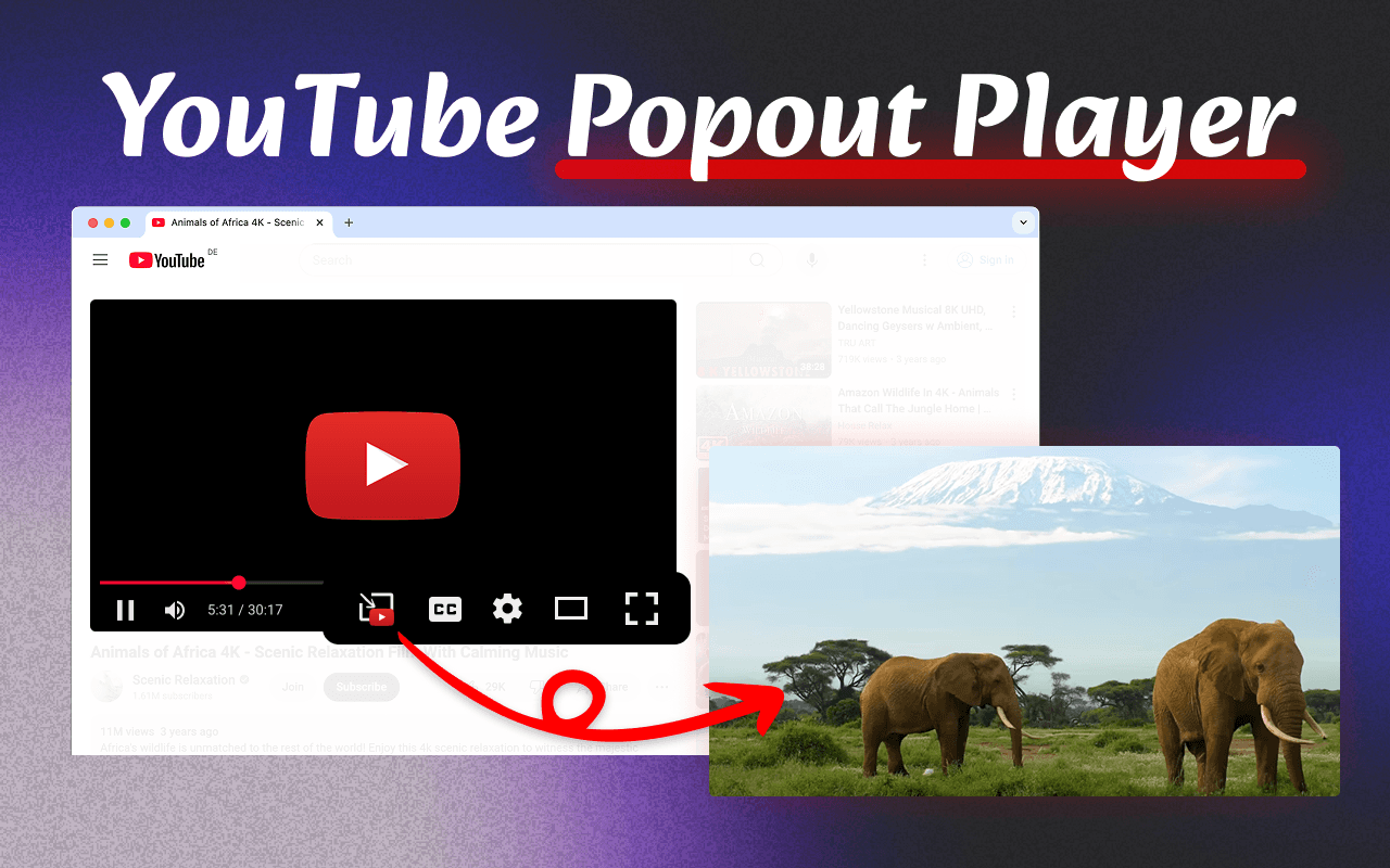 YouTube Picture in Picture Player